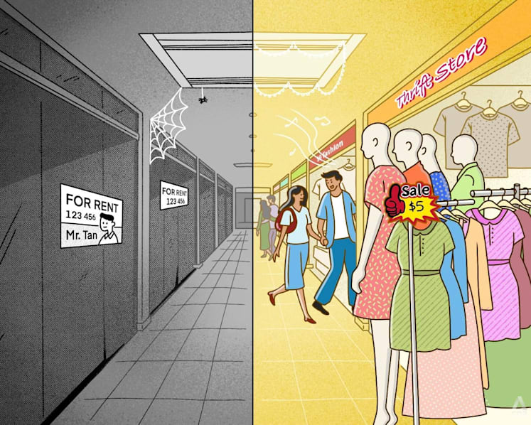 Down but not out, Singapore's ageing strata-titled malls still have life in them 