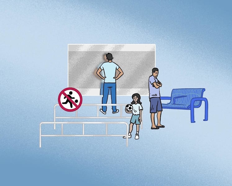 From frosted glass walls to anti-ball game void deck barriers, designing public spaces is a tough balancing act